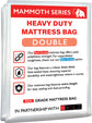 MAMMOTH Premium Mattress Storage Bag – Robust Protection for Moving & Storing – Shields Against Dust, Stains, and Pests