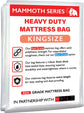 MAMMOTH Premium Mattress Storage Bag – Robust Protection for Moving & Storing – Shields Against Dust, Stains, and Pests