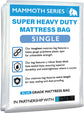 MAMMOTH Premium Mattress Storage Bag – Robust Protection for Moving & Storing – Shields Against Dust, Stains, and Pests