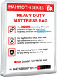 MAMMOTH Premium Mattress Storage Bag – Robust Protection for Moving & Storing – Shields Against Dust, Stains, and Pests