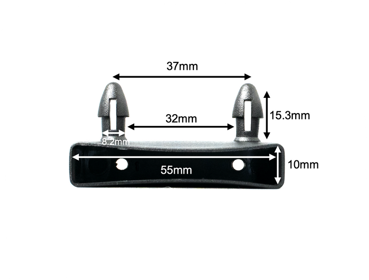 50-55mm centre rail bed slat holder - dimensions